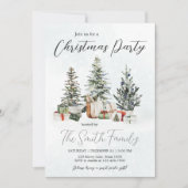 Winter Pines kerstfeest Kaart (Voorkant)