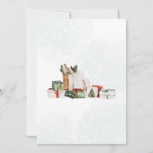 Winter Pines kerstfeest Kaart (Achterkant)