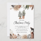 Winter Pines Kerstmis Vakantie Party uitnodiging (Voorkant)