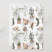Winter Pines Kerstmis Vakantie Party uitnodiging (Achterkant)