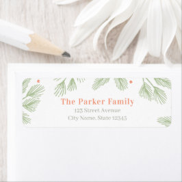 Winter Pines Kerstvakantie Adres Label