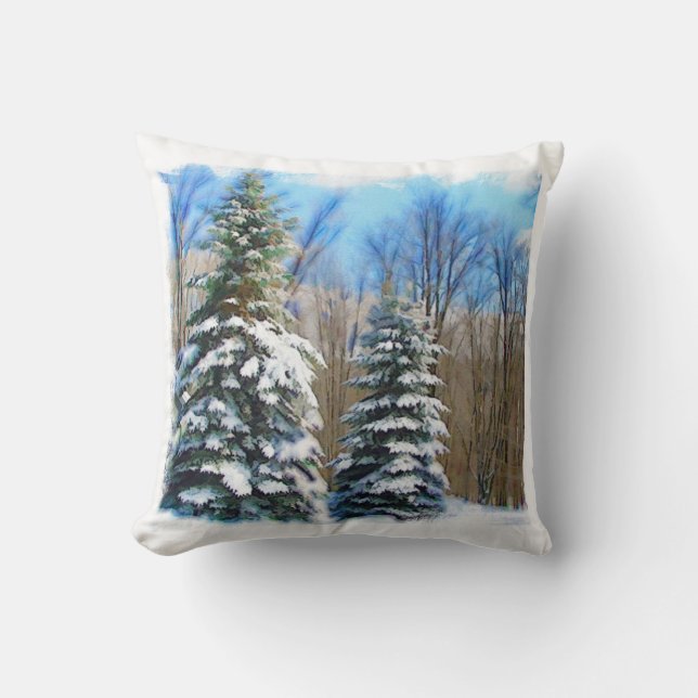 Winter Pines Pillow Kussen (Voorkant)