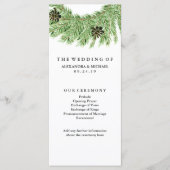 Winter Pines Wedding Programme Programmakaart (Voorkant)