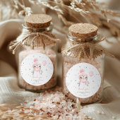 Winter Pinguïn baby shower Ronde Sticker