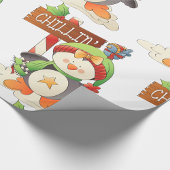 Winter Pinguïn & Bird Chillin Kerstvakantie Cadeaupapier