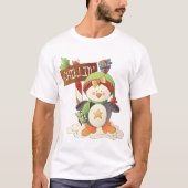 Winter Pinguïn & Bird Chillin Kerstvakantie T-shirt (Voorkant)