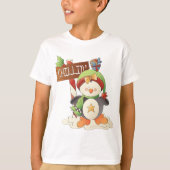 Winter Pinguïn & Bird Chillin Kerstvakantie T-shirt (Voorkant)