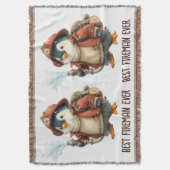 Winter Pinguïn Brandweerman Ping Pong Paddle Deken (Voorkant Verticaal)