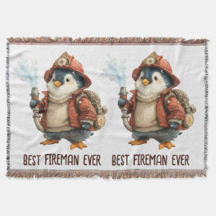 Winter Pinguïn Brandweerman Ping Pong Paddle Deken