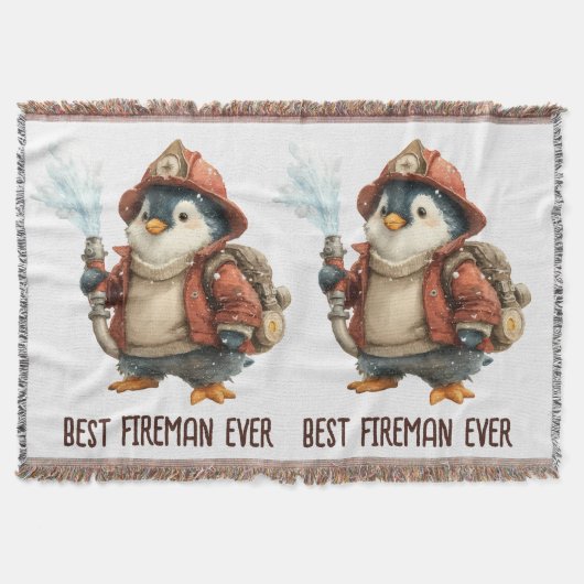 Winter Pinguïn Brandweerman Ping Pong Paddle Deken (Voorkant)