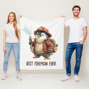 Winter Pinguïn Brandweerman Ping Pong Paddle Fleece Deken
