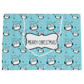 Winter Pinguïn Cadeautas (Groot) (Voorkant)
