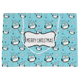 Winter Pinguïn Cadeautas (Groot)