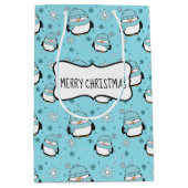 Winter Pinguïn Cadeautas (Middel) (Voorkant)