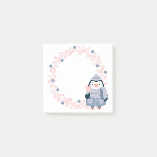 Winter Pinguïn Post-It Notities Post-it® Notes (Voorkant)
