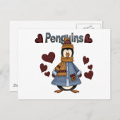 Winter Pinguïn Tshirts en geschenken Briefkaart (Voorkant / Achterkant)