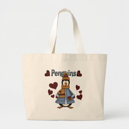 Winter Pinguïn Tshirts en geschenken Grote Tote Bag (Voorkant)