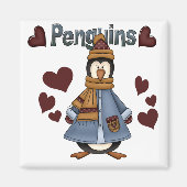 Winter Pinguïn Tshirts en geschenken Magneet (Voorkant)