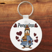 Winter Pinguïn Tshirts en geschenken Sleutelhanger (Voorkant)