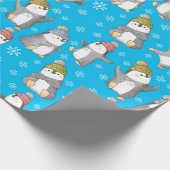 Winter Pinguïns Inpakpapier (Hoek)