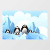 Winter Pinguins Window Cling Raamsticker (Vel)