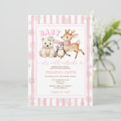 Winter Pink Baby It’s Cold Outside Baby Shower Kaart (Staand voorkant)