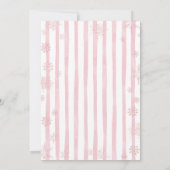 Winter Pink Baby It’s Cold Outside Baby Shower Kaart (Achterkant)