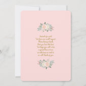 Winter Pink Baby shower Girl Uitnodiging (Achterkant)