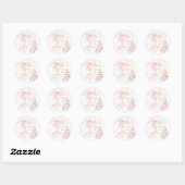 Winter Pink Bow It's Cold Outside Baby Shower Ronde Sticker (Vel)