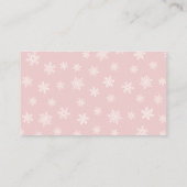 Winter Pink Girl Baby Shower Diaper Raffle Card Informatiekaartje (Achterkant)