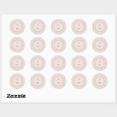 Winter Pink Pastel Fun Polka Dots Kerstmis Ronde Sticker (Vel)