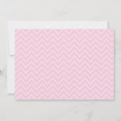 Winter Pink Penguin Girl Baby shower Kaart (Achterkant)