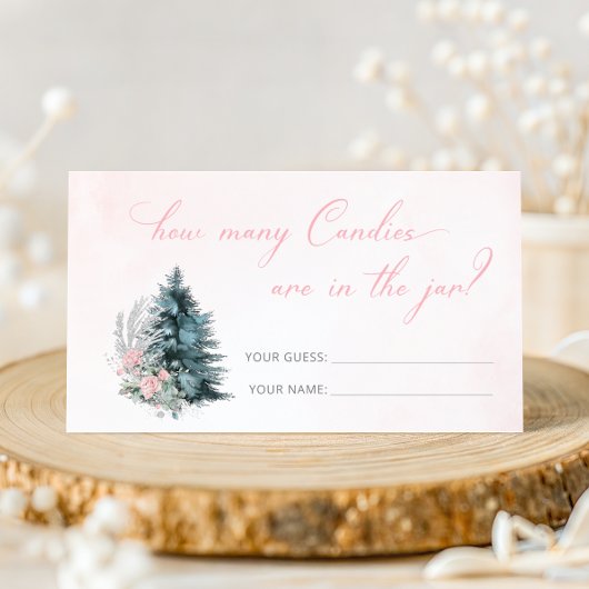 Winter Pink Silver How many Candies are in the jar Informatiekaartje