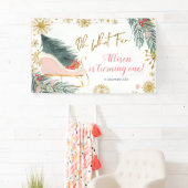 Winter Pink Sleigh Girl Birthday Spandoek (Insitu)