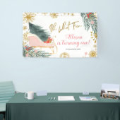 Winter Pink Sleigh Girl Birthday Spandoek (Beurs)