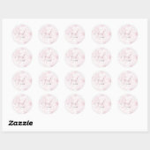 Winter Pink Snowflake Gender Reveal Team Girl Ronde Sticker (Vel)