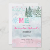 Winter Pink Snowflake Oh Wat leuk om de eerste ver Kaart (Voorkant)