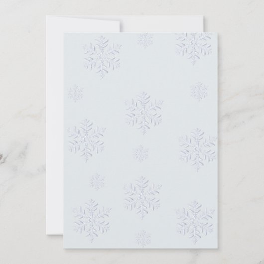 Winter Pink Snowflake Oh Wat leuk om de eerste ver Kaart (Achterkant)