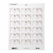 Winter Pink Snowflake Sleigh Baby Shower Address Etiket (Full Sheet)