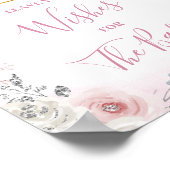 Winter Pink Snowflake Sleigh Leave Your Wishes Poster (Hoek)