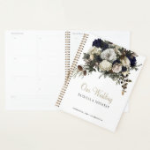 Winter pioenen elegant goud FOTO bruiloft Planner (Display)