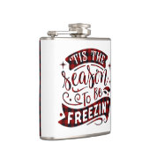 Winter Plaid Dit is het seizoen om Freezin Funny t Heupfles (Rechts)