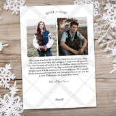 Winter Plaid Family Multi Foto Collage Herinnering Feestdagenkaart
