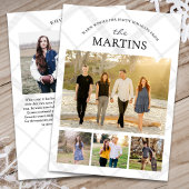 Winter Plaid Family Multi Foto Collage Herinnering Feestdagenkaart