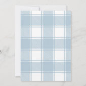 Winter Plaid Foto Baby Geboorteaankondiging Kaart (Achterkant)