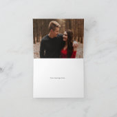 Winter Plaid Holiday Party Dank je kaart - Rood (Binnen)