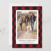 Winter Plaid | Holiday Photo Card Feestdagenkaart (Voorkant)