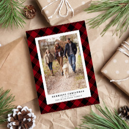 Winter Plaid | Holiday Photo Card Feestdagenkaart