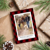 Winter Plaid | Holiday Photo Card Feestdagenkaart