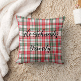 Winter Plaid Tartan Kerst Sierkussen